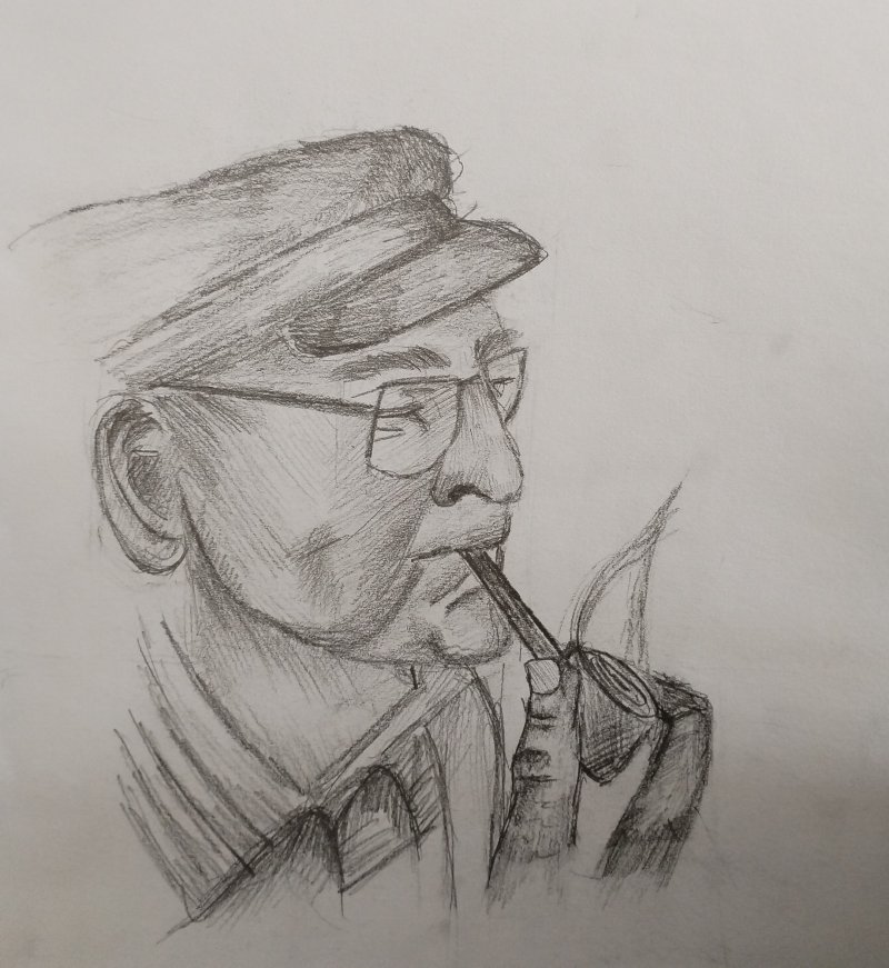 Deka sa lulom, Crtež Đurđina Radonjić