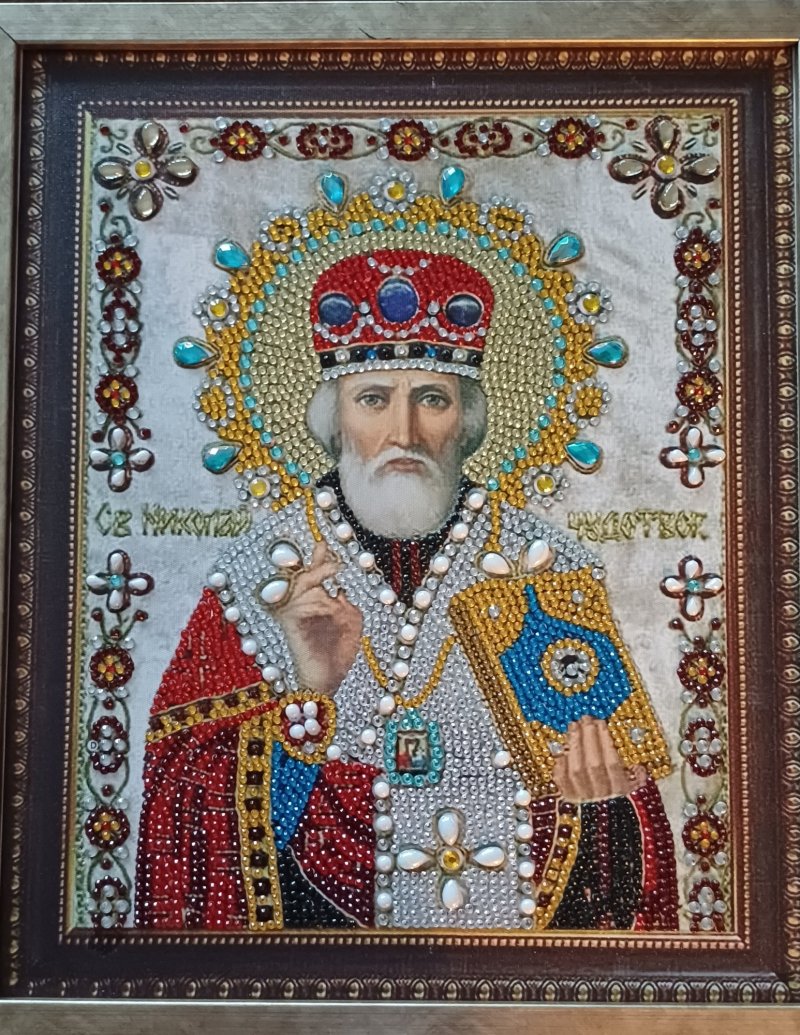 Saint Nikola icon, Painting Anita Mitic