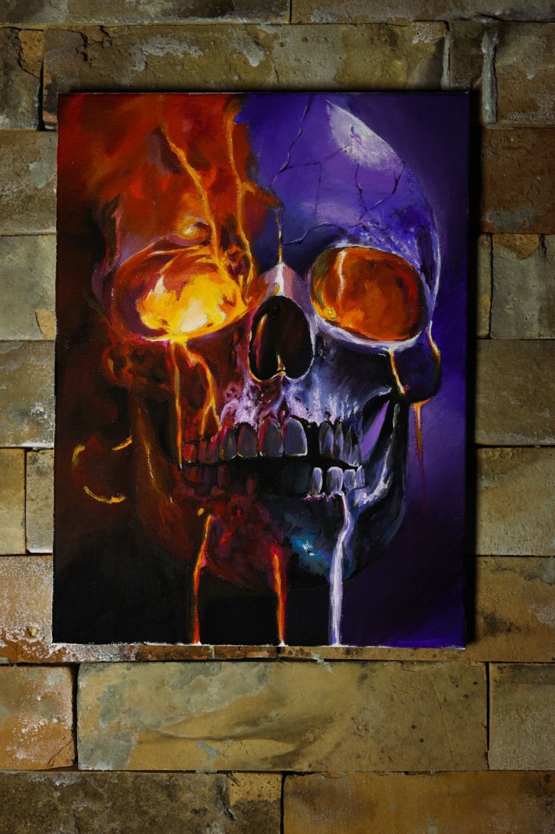 Skull, Painting Miroslav Maslar