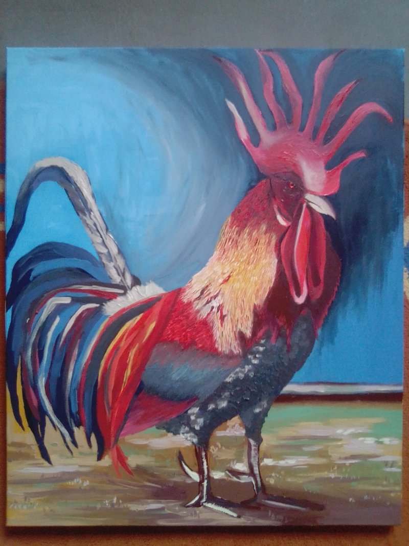Rooster, Painting Dušanka Polić
