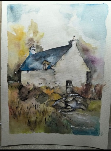 Scottish house, Painting Nerina Ćilerdžić