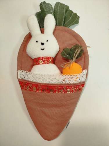 Easter set – Bunny in carrot with carrot pattern, Handicraft Milena Ivković