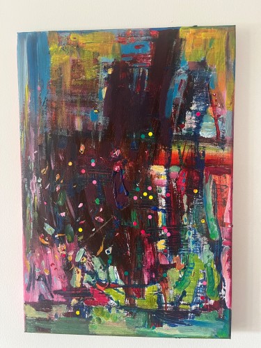 A colorful lie scattered about, Painting Katarina Tomic