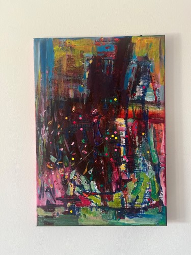 A colorful lie scattered about