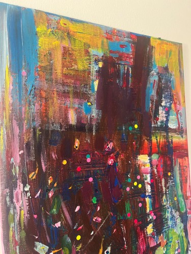 A colorful lie scattered about, Painting Katarina Tomic