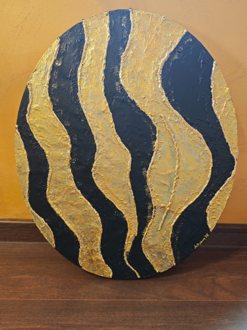 Golden rivers, Painting Milijana Maksimovic