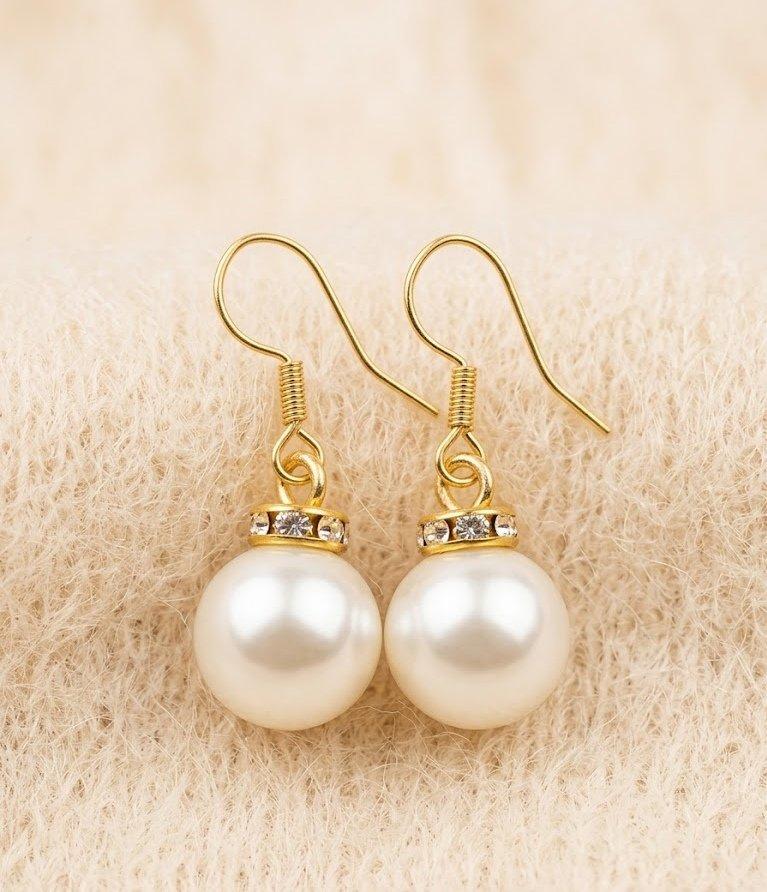 Handmade pearl earrings, Handicraft Maja D