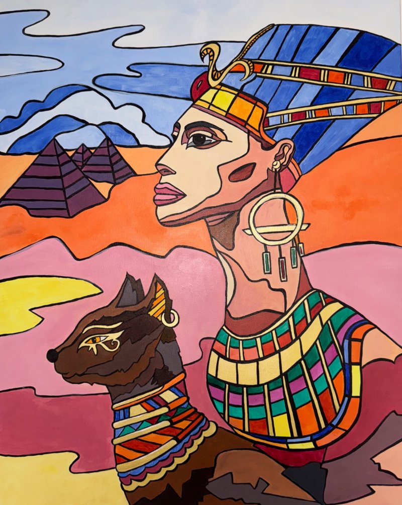 Nefertiti, Painting Aleksandra Bašić Palković