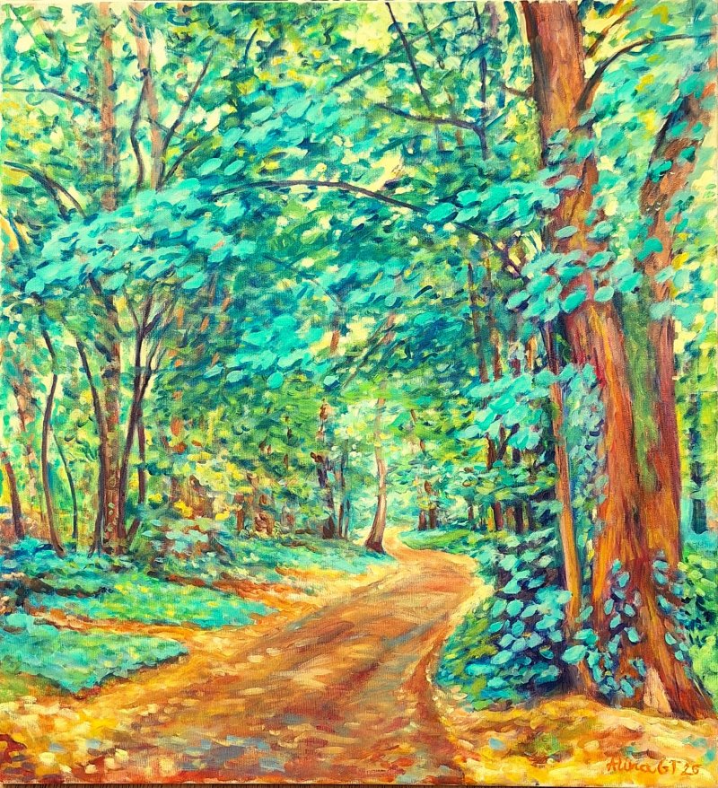 Forest Path, Painting Alina Gadomski Todorović