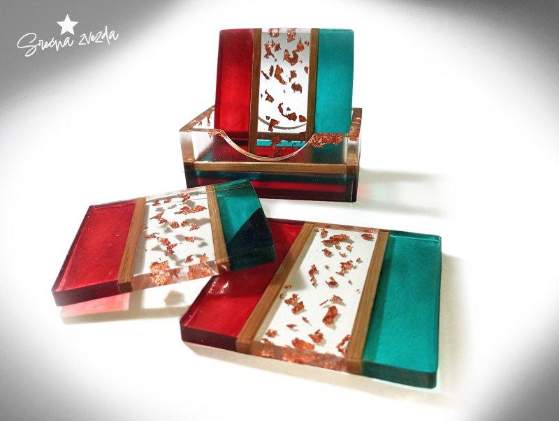 Epoxy Resin Coaster, Handicraft Happy star