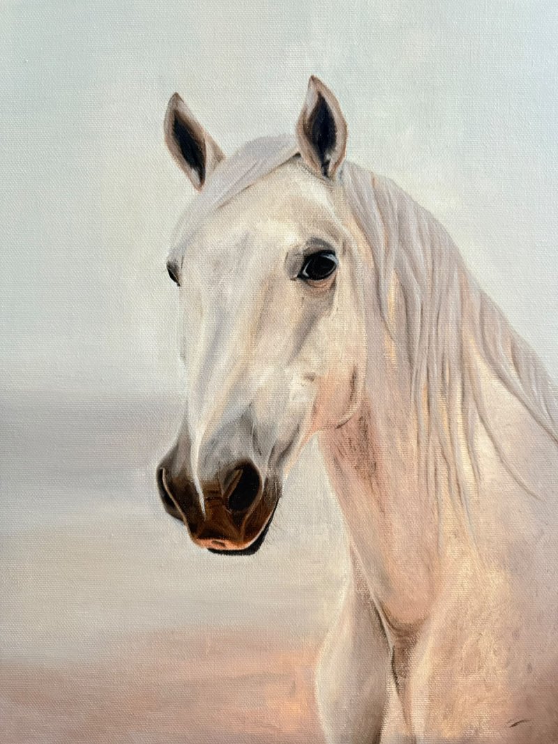 White horse, Painting Marina Perosevic