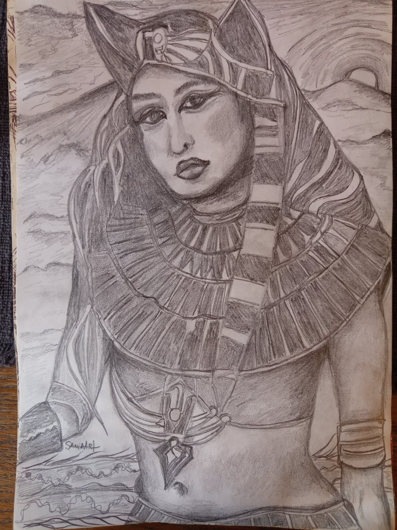 Egyptian queen, Drawing Sanja Vasev