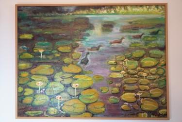 Jezero, lokvanji, patke , autor Tatjana Dojčinović