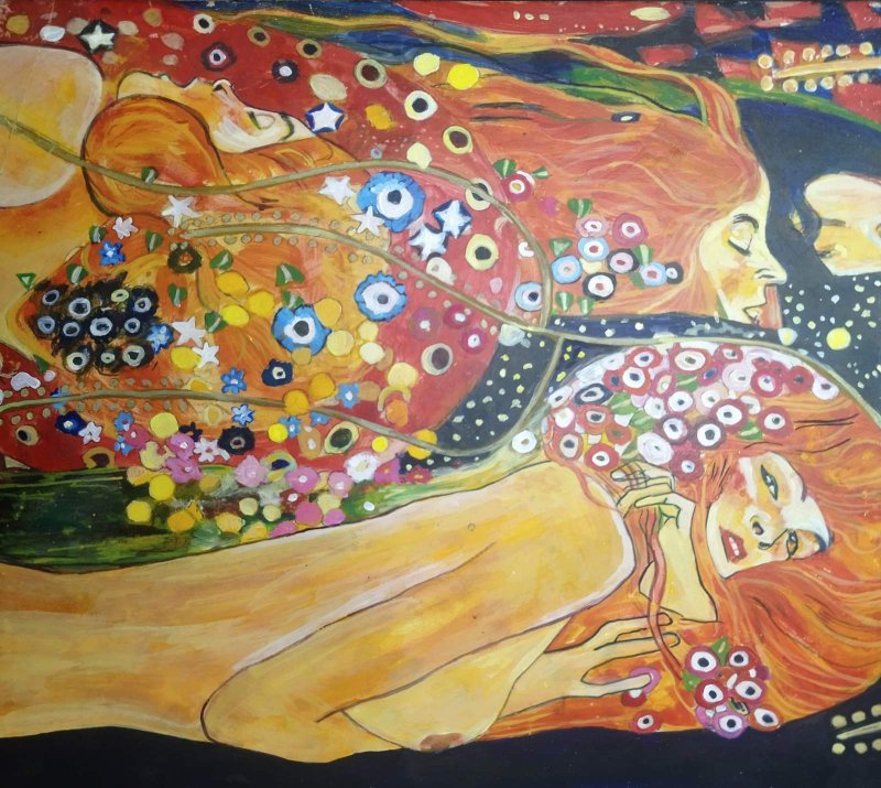 Water Serpents II, Painting Sara Kutlesic