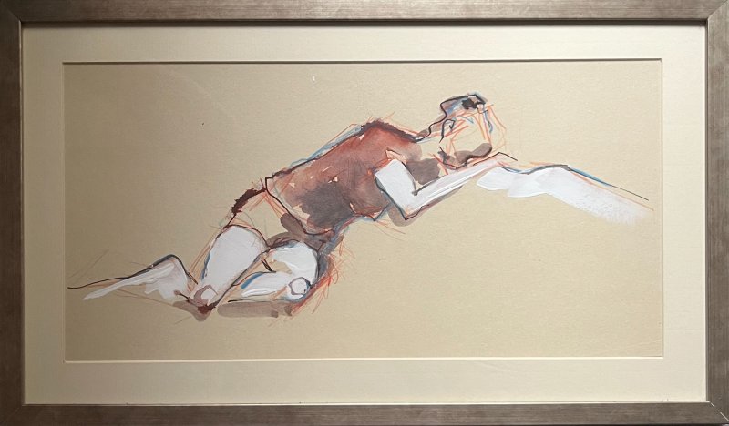 Reclining study, Painting Aleksandra  Mišević