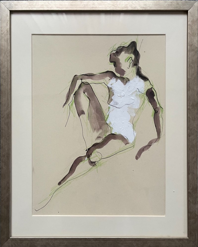 The outline of thought between the lines, Painting Aleksandra  Mišević