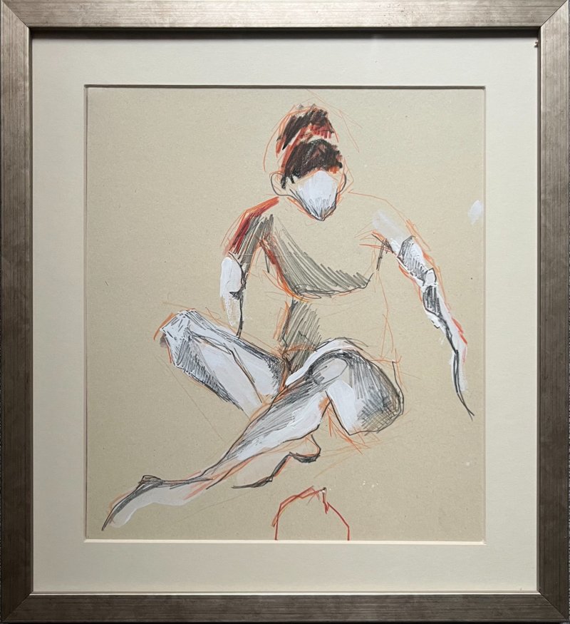 Seated study, Painting Aleksandra  Mišević