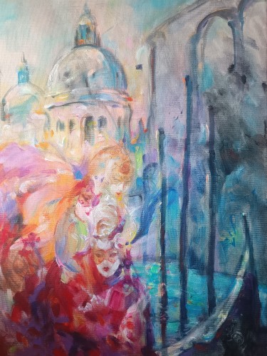 Venetian Carnival, Painting Kristina Fedorova