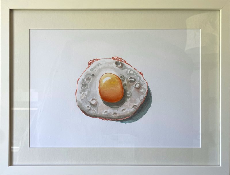 Fried egg, Painting Marko Kraguljac