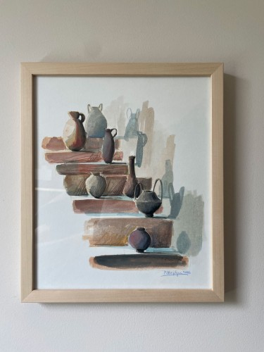 Pots on the stairs