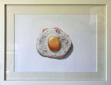 Fried egg, Painting Marko Kraguljac