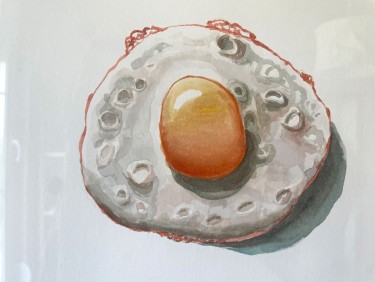 Fried egg, Painting Marko Kraguljac