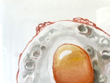 Fried egg, Painting Marko Kraguljac