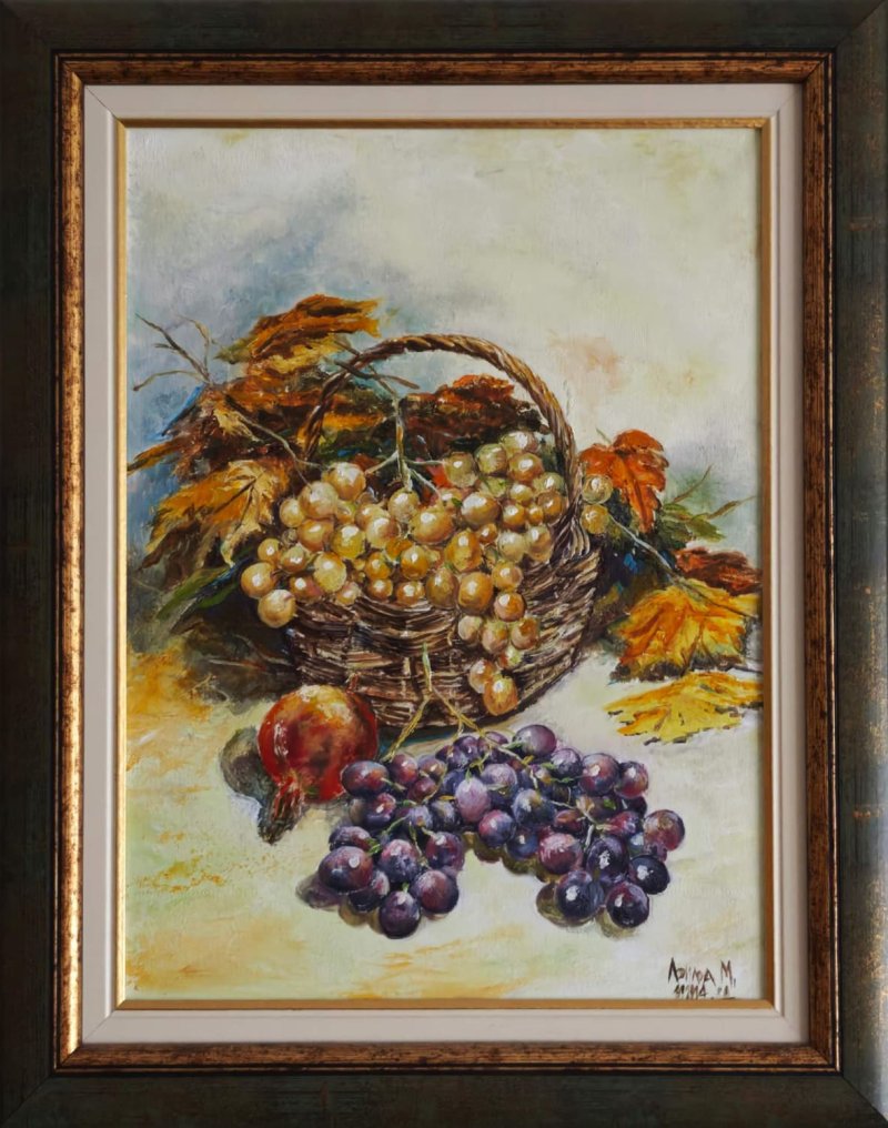 Autumn in a basket, Painting Ljiljana Milic