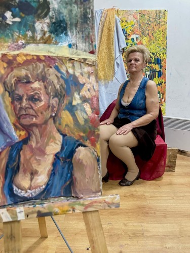 Portrait after the model, Painting Jovana Milosavljević