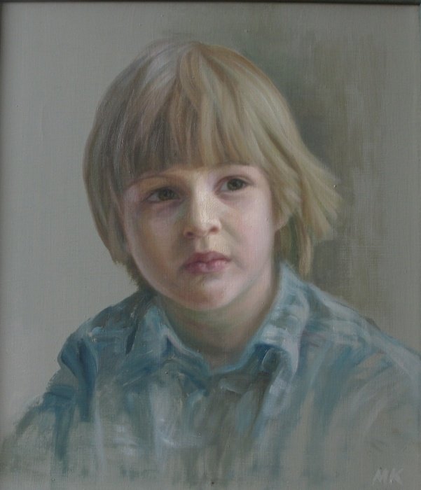 blue boy, Painting Knezevic Marija