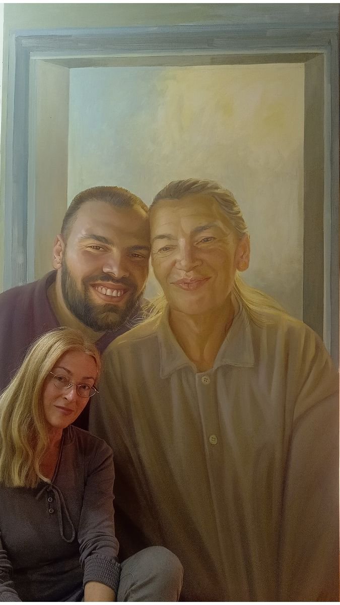 Mother and son, Painting Knezevic Marija