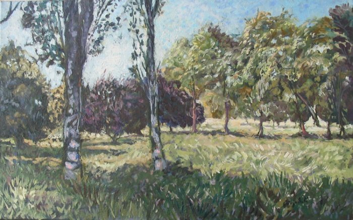 A Summer in Belgrade Park, Painting Stojović Zoran