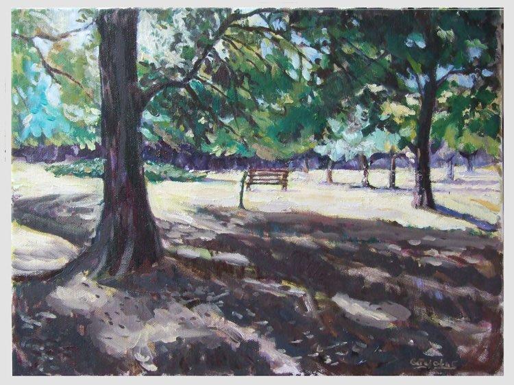 A bench, Painting Stojović Zoran