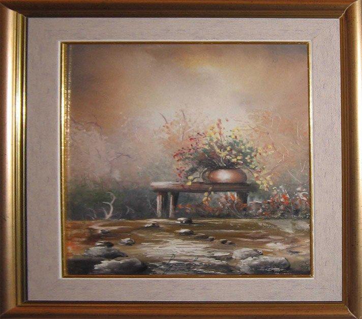 Flowers on Tripod, Painting Stojanovic Srba Bos