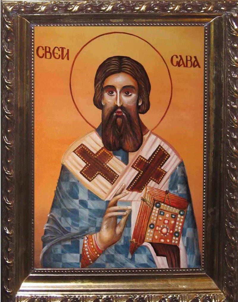 Holy Sava, Painting Stojanovic Srba Bos