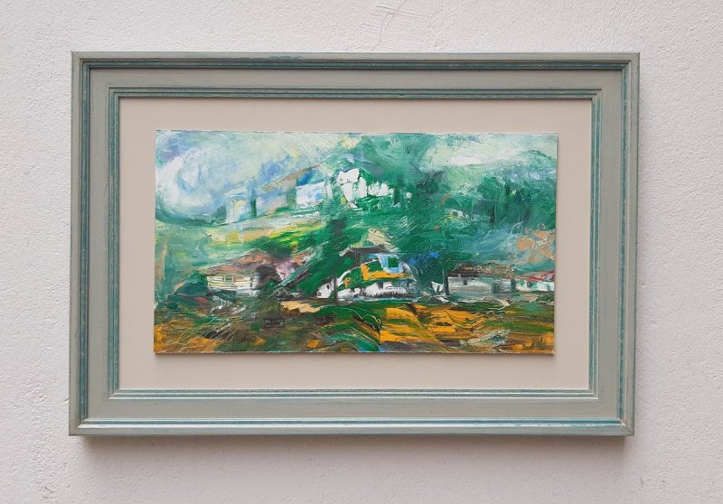 Above the village, within reach of day, Painting Dimitrijević Jadranka