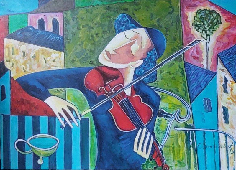 Prolecni svirac, Painting Velickovic Snezana