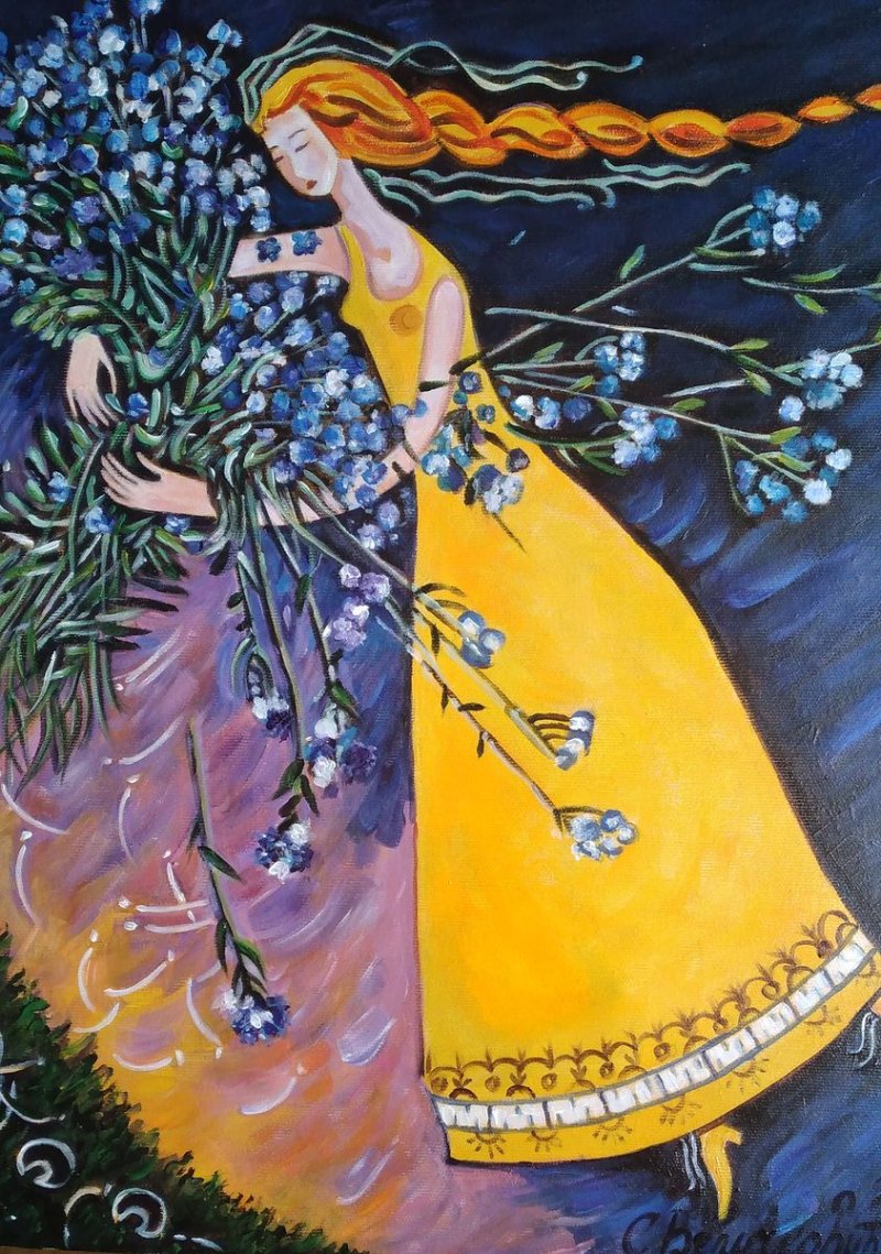 Ivanjsko cvece, Painting Velickovic Snezana