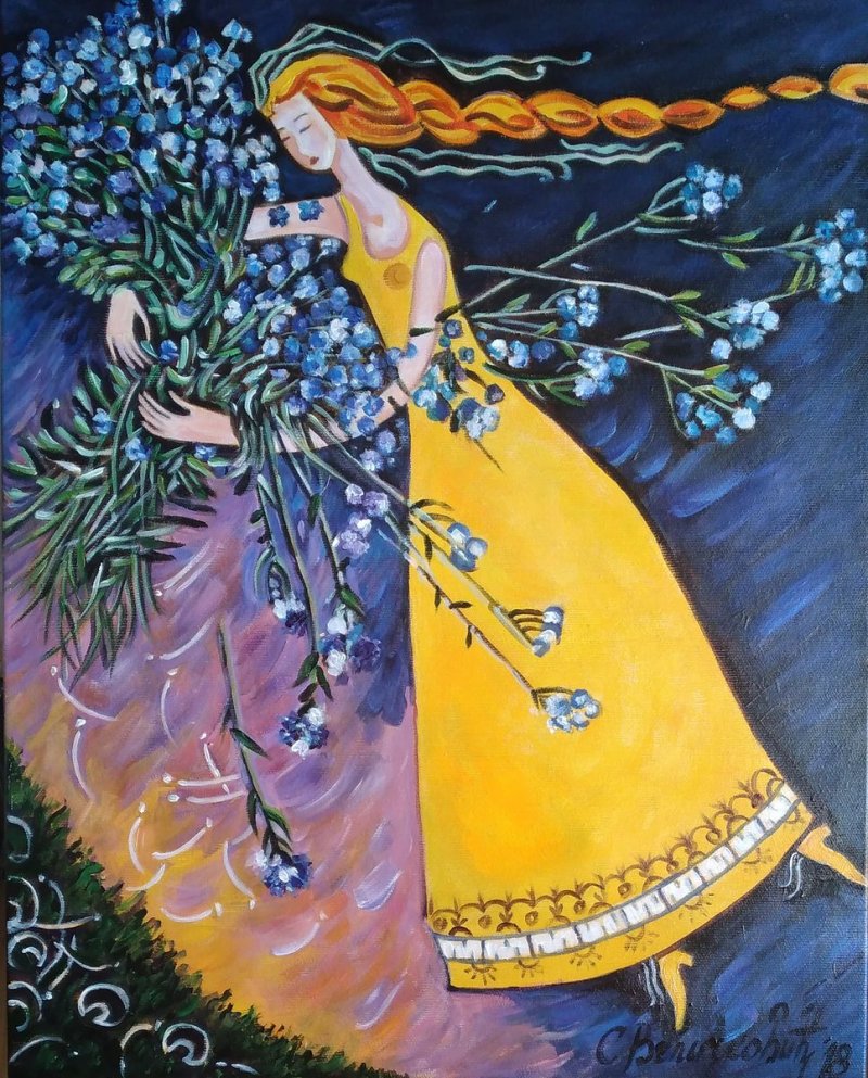 Ivanjsko cvece, Painting Velickovic Snezana