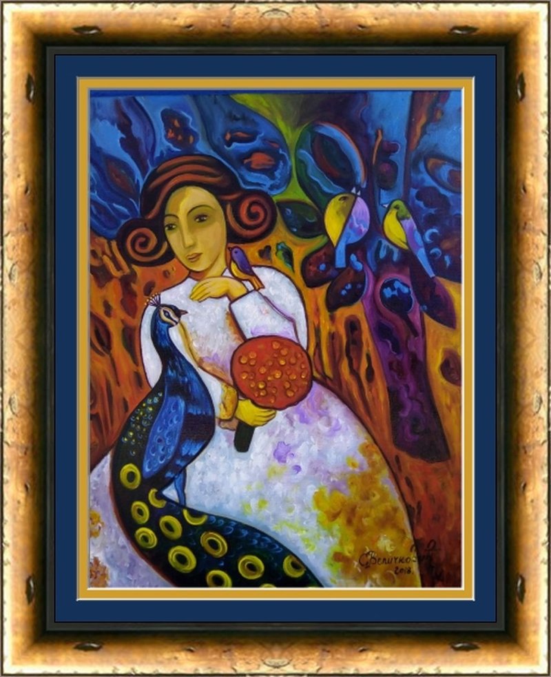 Paun se zali Junoni, Painting Velickovic Snezana