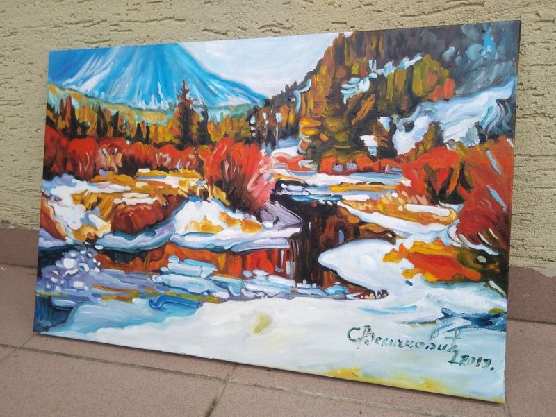 Zima u bojama proleca, Painting Velickovic Snezana
