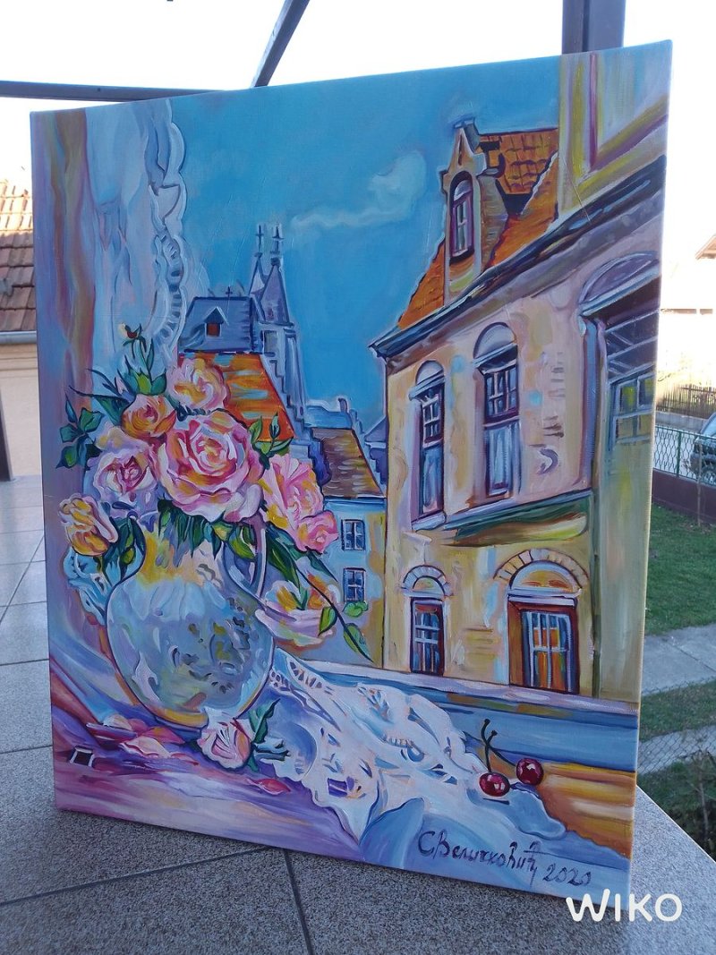 Iza prozora, Slika Velickovic Snezana