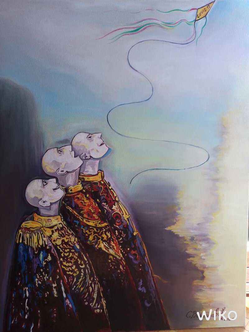 Cirkus Korona,reakcija na COVID 19, Painting Velickovic Snezana