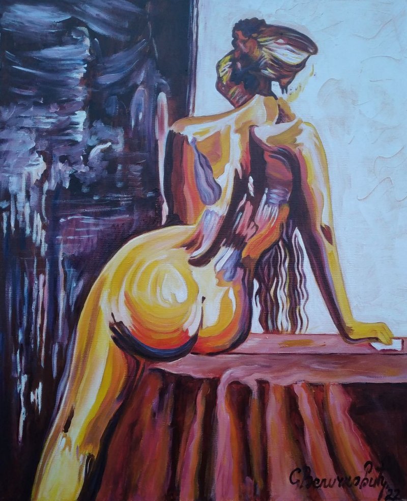 Crveni sto, Painting Velickovic Snezana