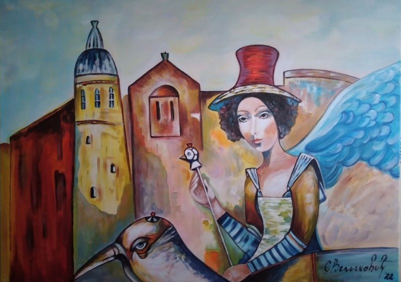 Magična ptica, Painting Velickovic Snezana