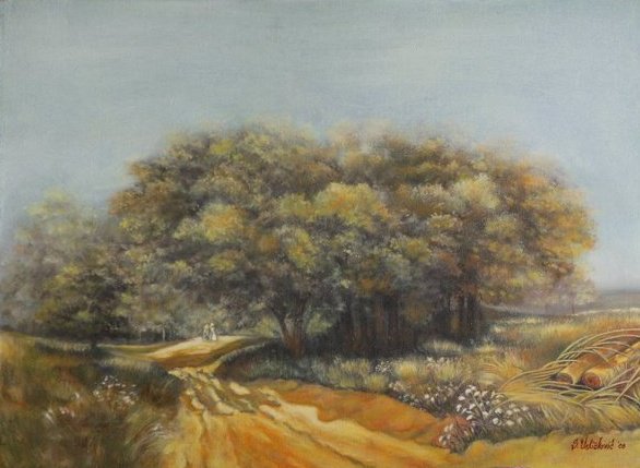 Oak in Spring, Painting Velickovic Snezana