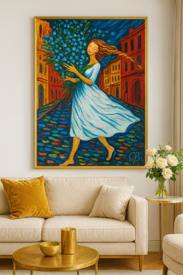 Vetrom obucena u slobodu, Painting Velickovic Snezana