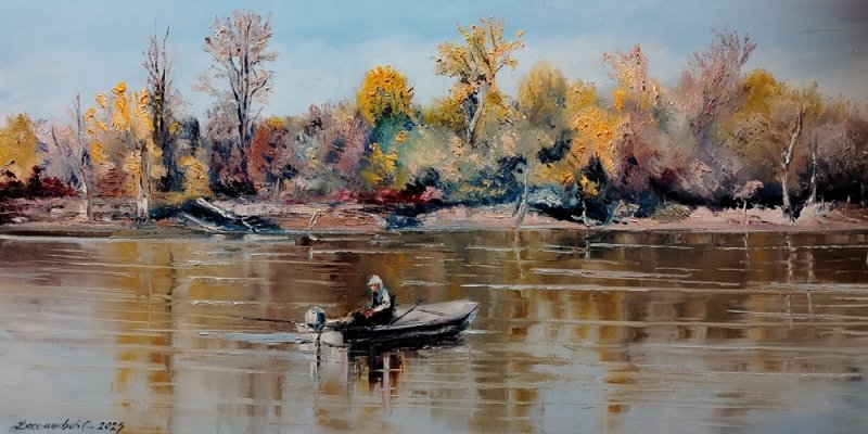 na dunavu, Painting Veselinović Slobodan