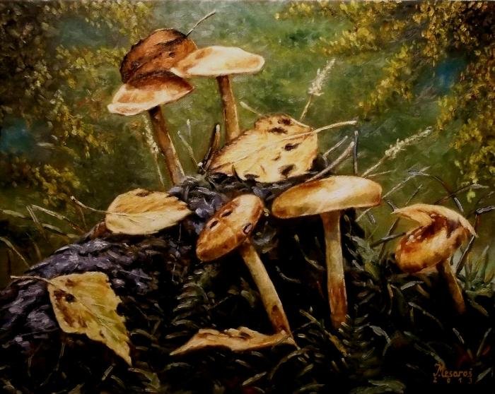 Mushrooms, Painting Mesaroš Joži