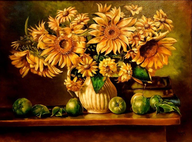 Sunflowers, Painting Mesaroš Joži